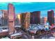 Las Vegas cityscape with luxury hotels, upscale shopping, and vibrant entertainment options under a bright sky at 3722 Las Vegas Blvd # 2512 E, Las Vegas, NV 89158