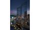 Striking modern high-rise exterior featuring sleek glass architecture with views of the surrounding cityscape at 3722 Las Vegas Blvd # 2512 E, Las Vegas, NV 89158