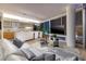 Inviting living area with modern furnishings, sleek kitchen, and city view windows at 3722 Las Vegas Blvd # 2512 E, Las Vegas, NV 89158