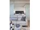 Living room with a view to the main bedroom featuring modern decor and sliding glass doors at 3722 Las Vegas Blvd # 2512 E, Las Vegas, NV 89158