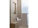 Walk-in shower features a built-in bench and recessed shelf for toiletries with a neutral color palette at 3722 Las Vegas Blvd # 2512 E, Las Vegas, NV 89158