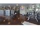 Fitness center featuring modern exercise machines, a TV, and a sleek, hardwood floor at 4471 Dean Martin Dr # 2406, Las Vegas, NV 89103