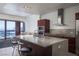 Contemporary kitchen with granite countertops, stainless steel appliances, and city views at 4471 Dean Martin Dr # 2406, Las Vegas, NV 89103