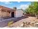 Backyard has a covered patio at 4775 Woodridge Rd, Las Vegas, NV 89121