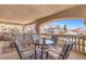 Covered patio with comfortable seating offering neighborhood views at 6958 Lazy Sunset Ct, Las Vegas, NV 89156