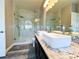 Bathroom with double vanity and glass enclosed shower at 8125 Rio De Janeiro Dr, Las Vegas, NV 89128