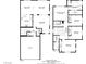 Detailed floor plan showing the layout of the kitchen, bedrooms, bathrooms, garage, and laundry room at 8656 Rowland Bluff Ave, Las Vegas, NV 89178