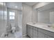 Bathroom with double sink vanity, ample countertop space, and a shower-tub combination at 10630 Adobe Ranch St, Las Vegas, NV 89141