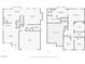 Detailed first and second floor plan showing layout of kitchen, bedrooms, bathrooms, and living spaces at 11219 Playa Bonita Ave, Las Vegas, NV 89138