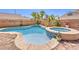 Backyard pool and spa feature a tiled edge and a stone deck at 11219 Playa Bonita Ave, Las Vegas, NV 89138