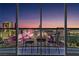 Breathtaking cityscape view from the balcony with stylish seating; ideal for relaxation at 150 Las Vegas Blvd # 1906, Las Vegas, NV 89101