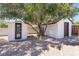 Two sheds in the backyard, one has a side door and the other has a sliding glass door at 1700 Sweeney Ave, Las Vegas, NV 89104