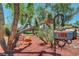 Quaint mailbox with desert landscaping, mature trees, and rocks creating a warm welcome at 1705 Westwind Rd, Las Vegas, NV 89146
