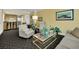 Comfortable living area with view of stainless kitchen appliances at 2000 N Fashion Show Dr # 2222, Las Vegas, NV 89109