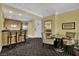Open floor plan with bar-style kitchen and dining space in living area at 2000 N Fashion Show Dr # 2222, Las Vegas, NV 89109