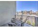 Outdoor balcony seating with a view of the city skyline at 211 E Flamingo Rd # 402, Las Vegas, NV 89169