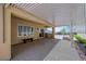 Spacious covered patio with shade awning, and low maintenance landscaping at 2166 Alyssa Jade Dr, Henderson, NV 89052