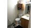Efficient bathroom with standard fixtures, linoleum flooring, and a medicine cabinet at 3150 Soft Breezes Dr # 1192, Las Vegas, NV 89128