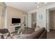 Comfortable living room with modern decor, glimpses into the bathroom and bedroom, and stylish furnishings at 3722 Las Vegas Blvd # 3209, Las Vegas, NV 89158