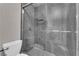 Stylish shower with glass enclosure and custom tile work at 3944 Visby Ln, Las Vegas, NV 89119