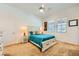 Comfortable bedroom featuring bedside lamps and modern decor at 412 Middlestone Ave, Henderson, NV 89011