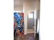 Bathroom view showing a separate toilet room and patterned shower curtain at 4848 Cutting Diamond Ct, North Las Vegas, NV 89081