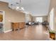 Spacious living room with hardwood floors, chandelier, and comfortable seating at 5033 Austrian Dr, Las Vegas, NV 89130