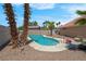 Private backyard featuring in ground pool at 5033 Austrian Dr, Las Vegas, NV 89130