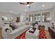 Bright living room with a stylish white sofa and modern decor at 530 Sonoma Range St, Las Vegas, NV 89138