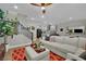 Inviting living area with stairs, with an open floor plan into the kitchen at 530 Sonoma Range St, Las Vegas, NV 89138