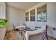 Cozy outdoor patio with brick flooring and comfortable seating at 530 Sonoma Range St, Las Vegas, NV 89138