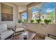 Charming outdoor patio with brick flooring, perfect for relaxation at 530 Sonoma Range St, Las Vegas, NV 89138