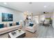Bright living room with an open layout that flows into the dining area and adjacent kitchen at 5800 Auborn Ave, Las Vegas, NV 89108