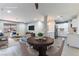 Cozy living area featuring an open floor plan and seamless flow into the adjacent kitchen at 5800 Auborn Ave, Las Vegas, NV 89108