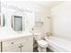 Clean bathroom features a vanity, shower-tub combo, and modern fixtures for everyday convenience at 5809 Pebble Beach Blvd, Las Vegas, NV 89108