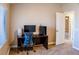 Bedroom featuring a desk and neutral colored walls with carpet at 6293 Pavestone Ln, Las Vegas, NV 89142