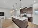 Stylish kitchen with a large island, pendant lighting, and modern appliances, ideal for cooking and entertaining at 752 Echelon St, Las Vegas, NV 89138