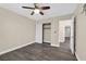Bedroom with a closet, and ceiling fan at 808 Vermillion Dr, Henderson, NV 89002