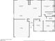 Detailed floor plan showcasing the layout of the home, including the kitchen, living room, and bedrooms at 808 Vermillion Dr, Henderson, NV 89002