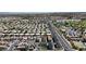Overhead view of a vibrant residential area showcasing well-maintained homes and modern townhouses at 8436 Noir Ave, Las Vegas, NV 89129