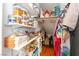 Walk-in pantry with shelving for organized food storage at 9112 Picturesque Ave, Las Vegas, NV 89149