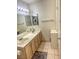 Double sink bathroom with a shower-tub combo, vanity, and neutral tile flooring at 3101 Casey Dr # 204, Las Vegas, NV 89120