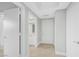 Hallway leading to a bathroom with a modern vanity at 322 Karen Ave # 2501, Las Vegas, NV 89109