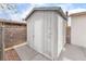 Backyard storage shed with concrete foundation at 3309 Marionette Ave, Las Vegas, NV 89101