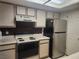 Functional kitchen with ample counter space and modern stainless steel refrigerator at 3550 Bay Sands Dr # 2070, Laughlin, NV 89029
