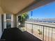 Balcony featuring black flooring, views of greenery, and metal railings, perfect for outdoor enjoyment at 3550 Bay Sands Dr # 2070, Laughlin, NV 89029