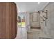 Modern bathroom showcasing a spacious walk-in shower with a built-in bench and sleek fixtures at 3753 Meadowcrest Dr, Las Vegas, NV 89121