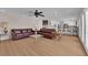 Living room with access to kitchen and a view of backyard at 3753 Meadowcrest Dr, Las Vegas, NV 89121