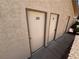 Building exterior featuring unit doors and easy access along the sidewalk at 435 Mesa Blvd # 202, Mesquite, NV 89027