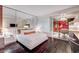 Modern studio apartment with a comfortable bed, well-equipped kitchen, and sleek workspace for urban living at 4381 W Flamingo Rd # 1512, Las Vegas, NV 89103